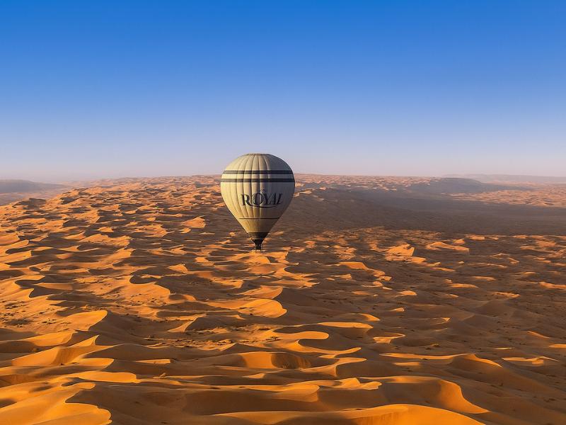 Hot Air Balloon over Wahiba Sands Desert
