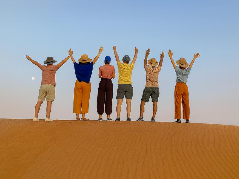 our team at Wahiba Sands Desert